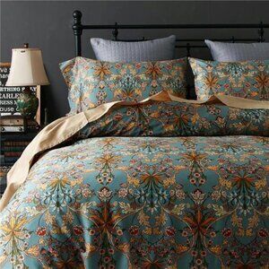Farmhouse Boho King Comforter Set - 3 Piece Lightweight All Season Bedding